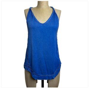 Free People We The Free Nectarine Tank Top Blue Racerback Twisted Strap